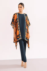 2-Pc Printed Raw-Silk Shirt with Trouser CPM-3-230